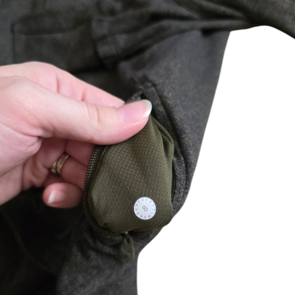 Lululemon Olive Green Extra Mile 1/2 Zip Women's Pullover Top 8 - Picture 7 of 7